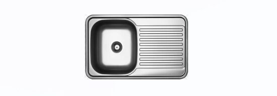 Nerūsējošā tērauda virtuves izlietne FARO 480x780x185mm ar sifonu